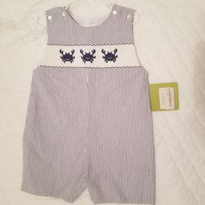 NWT boy shortall with crabs
